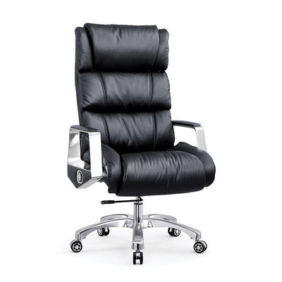 Αφεντικό Υπηρεσιακά Προμήθειες Μαύρη High Back Office Chair γνήσιο δέρμα και OEM για την εταιρεία