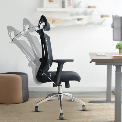 Ρυθμίσιμη κεφαλακή στήλη Mesh Chair Fabric Πολυλειτουργική Εργονομική High Back Boss Chair