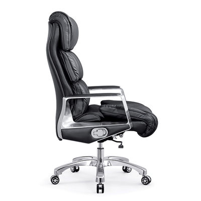 Αφεντικό Υπηρεσιακά Προμήθειες Μαύρη High Back Office Chair γνήσιο δέρμα και OEM για την εταιρεία