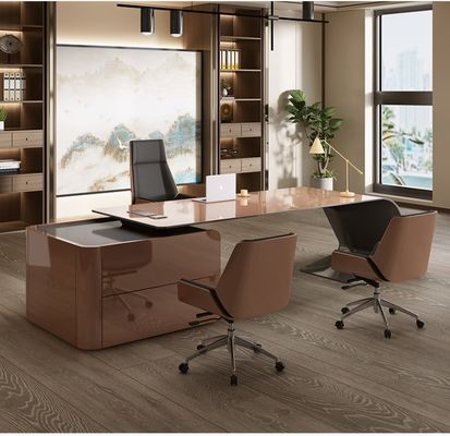 ISO9001/ISO14001 Πιστοποιημένο MDF Φαλακτικό Τραπεζαρίου Διοικητής Τραπέζι εργασίας Τραπέζι με συρτάρι