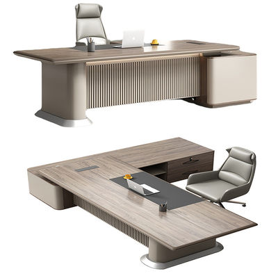 50mm πάχος Τραπέζι Top μοντέρνο σχήμα L Executive Desk για την κατασκευή του οικιακού γραφείου