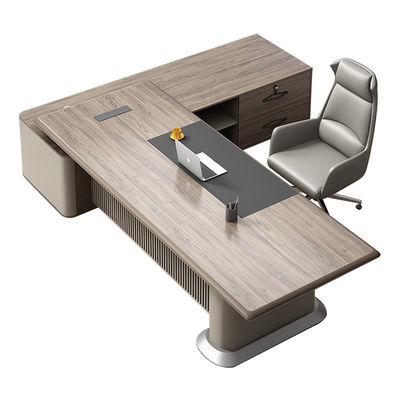 50mm πάχος Τραπέζι Top μοντέρνο σχήμα L Executive Desk για την κατασκευή του οικιακού γραφείου