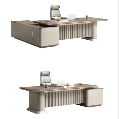50mm πάχος Τραπέζι Top μοντέρνο σχήμα L Executive Desk για την κατασκευή του οικιακού γραφείου