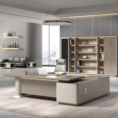 50mm πάχος Τραπέζι Top μοντέρνο σχήμα L Executive Desk για την κατασκευή του οικιακού γραφείου
