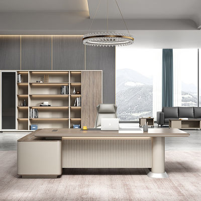 50mm πάχος Τραπέζι Top μοντέρνο σχήμα L Executive Desk για την κατασκευή του οικιακού γραφείου