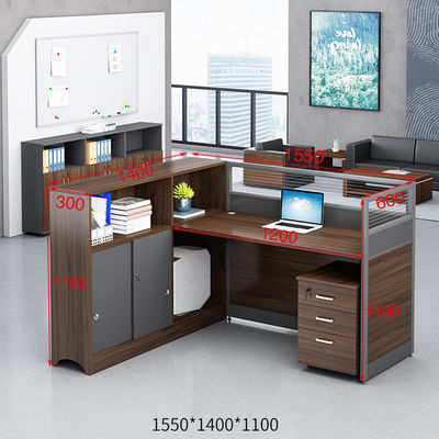 ISO9001/ISO14001 Πιστοποιημένο γραφείο προσωπικού Συνδυασμός γραφείου και καρέκλας για 2 ή 4 άτομα