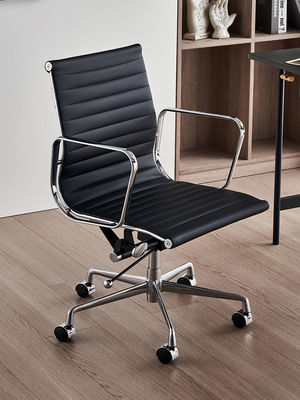 Διορθώσιμη ύψος Executive Office Chair με περιστρεφόμενους τροχούς και συνθετικό PU δέρμα