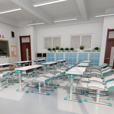 Σύγχρονο σχεδιασμό μελέτης αναδιπλούμενο ρυθμιζόμενο γραφείο και καρέκλα για την εκπαίδευση στο σπίτι στο σχολείο