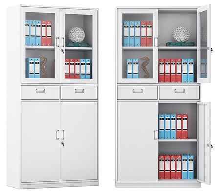 Σύγχρονη λευκή έπιπλα γραφείου ντουλάπι αρχειοθέτησης με πολλαπλά συρτάρια από χάλυβα αποθήκευση και κλειδαριά